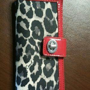 Coach leopard print wallet